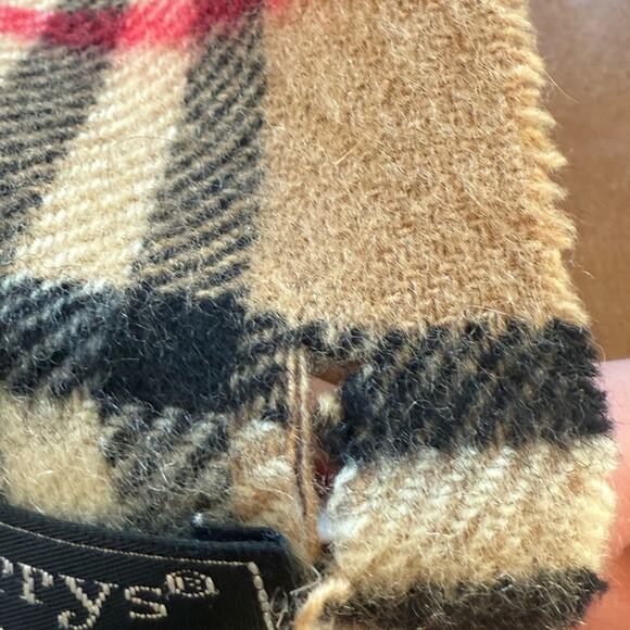 Burberry Tan and Black 100% Cashmere Plaid Scarf - Picture 5 of 5